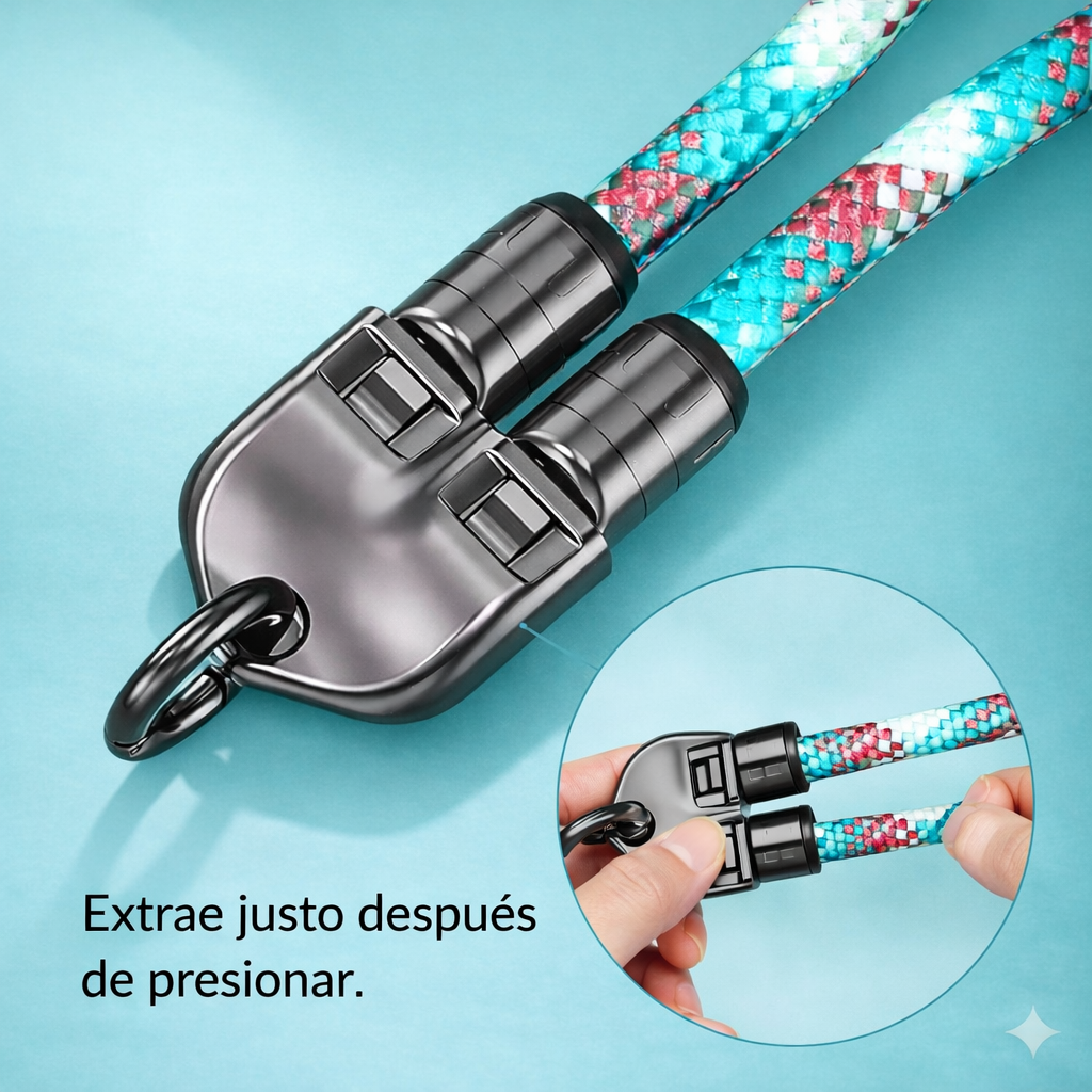 Cordón para celular con carga y seguridad